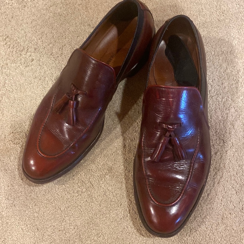 Allen Edmonds 12e tassel loafer shoes cordovan color